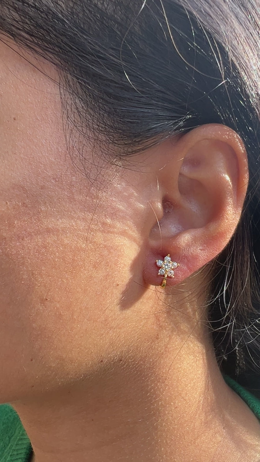 Flower Gold Stud