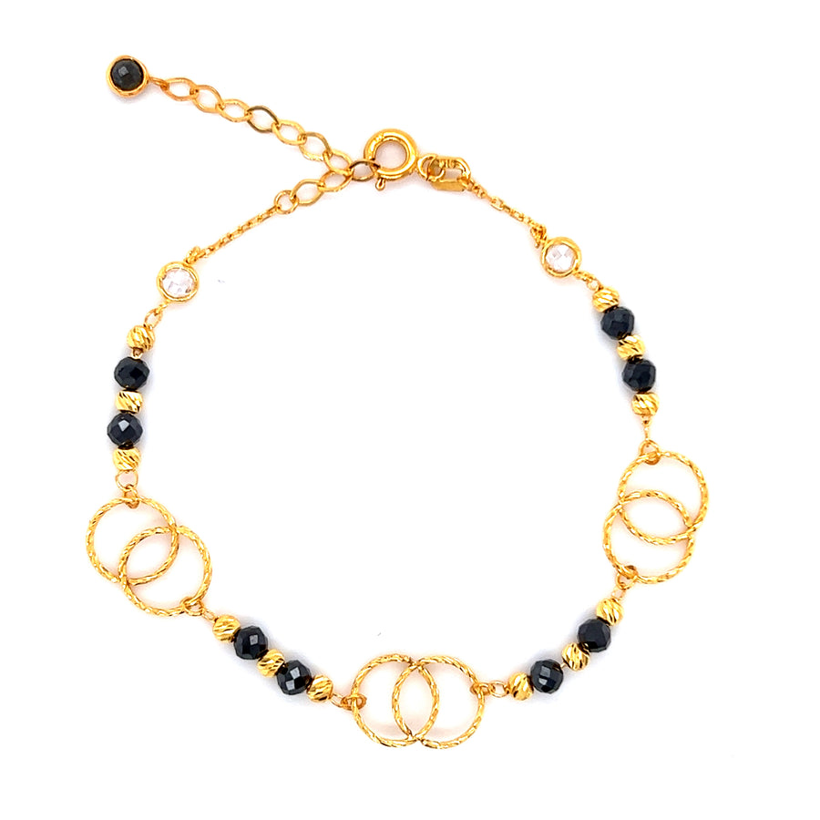 Charming Interlinked 22k Gold Bracelet – Andaaz Jewelers